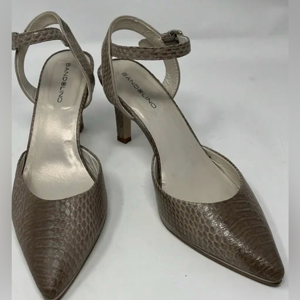 Bandolino Snakeprint Ankle Strap Heel